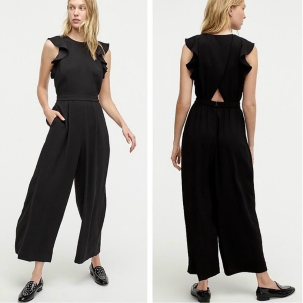 NWOT J. Crew Sleeveless Ruffle Jumpsuit